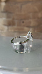 Oval-Cut Bezel Set Ring