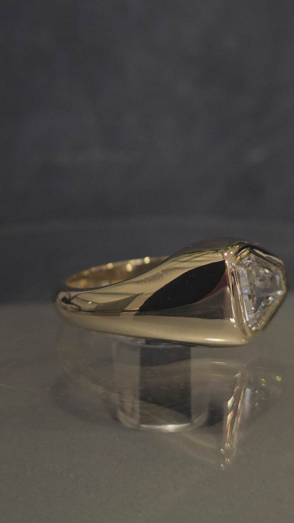 Bombay Shield Diamond Signet Ring