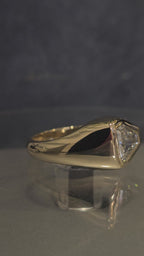 Bombay Shield Diamond Signet Ring